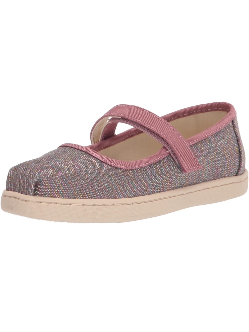 Toms Girls' Pink Glitter Mary Jane Shoe